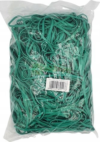 Lastikë gome Rubber Bands 160x1.3x4.0, 1kg, jeshilë