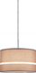 Kapak lampe Paulmann Tessa, Ø26 cm, tekstil, karamel me vija të bardha