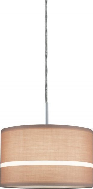 Kapak lampe Paulmann Tessa, Ø26 cm, tekstil, karamel me vija të bardha