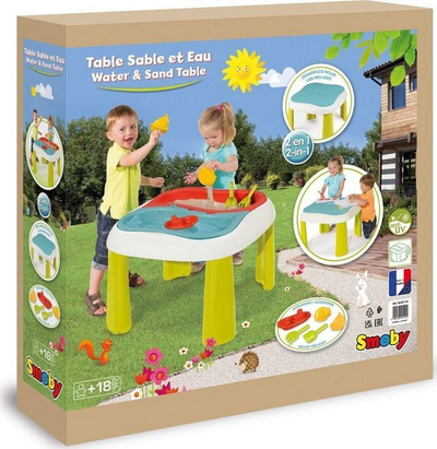 Tavolinë për fëmijë Sandbox 2in1 Smoby, shumëngjyrëshe