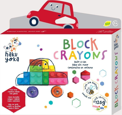 Set ngjyrosa Avenir Crayons Blocks Car, blloqe me dyllë blete, ekologjike, shumëngjyrëshe