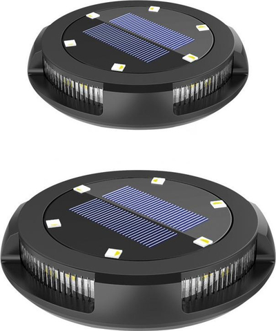 Llampa dielli për kopsht Activejet LARIX, set me 2 copë, LED RGB, e zezë