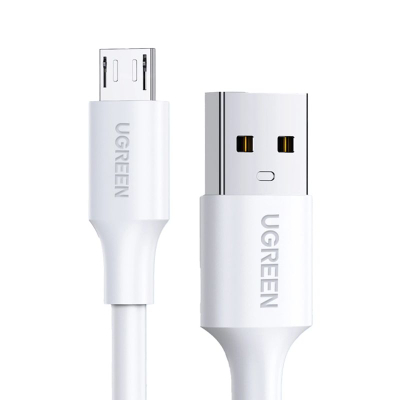 Kabllo USB Ugreen 60143, USB A në microUSB, 2 m, e bardhë