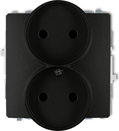 Prizë dyshe Kanlux Nesta DTL W, 12V AC, për mur, e zezë