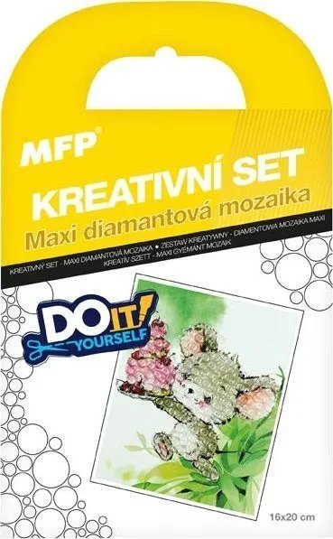 Set kreativ MFP Maxi Diamond Mosaic Little Mouse, DIY, 16x20 cm, shumëngjyrësh