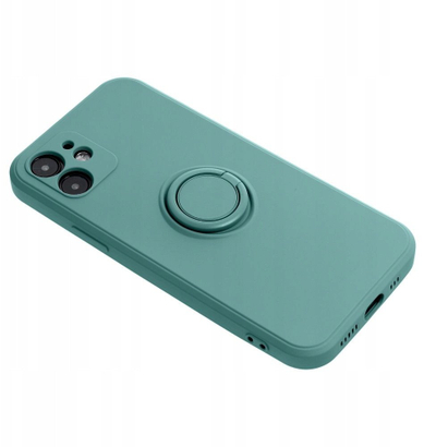 Futrollë telefoni OEM Silicone Ring për iPhone 17, silikon, me unazë magnetike, jeshile