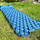 Dyshek kampingu Ultralight Nylon Sleeping Pad, fryrës, kompakt, blu