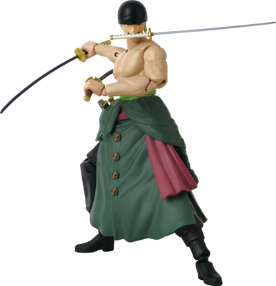 Figurë aksioni BANDAI Anime Heroes One Piece Roronoa Zoro, 17 cm, me 3 shpata, shumëngjyrëshe