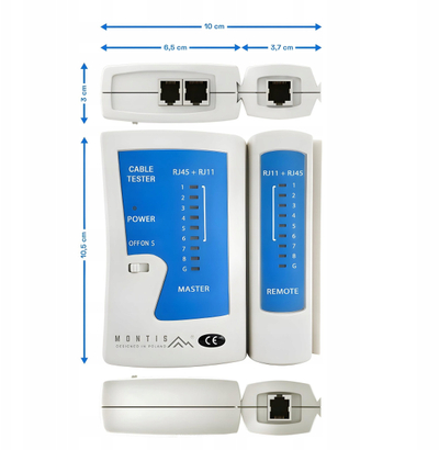 Set mjete rrjeti Seti Montis MT183, 10 në 1, për kabllo RJ45 LAN, me tester rrjeti
