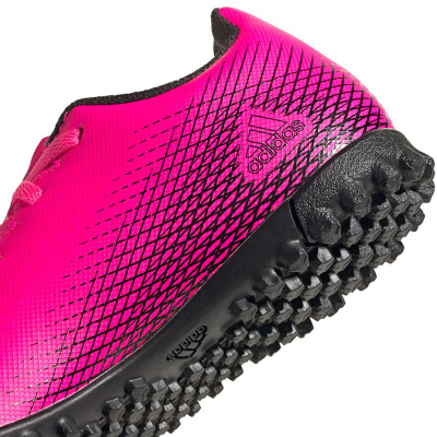 Këpucë futbolli për kalamaj Adidas X Ghosted.4 TF, taban TF për bar sintetik, të verdha