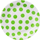 Pjata letre ALBI Light Green Dots, 18cm, set me 6 copë, jeshile e çelët