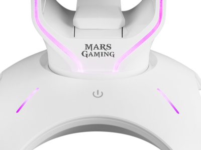 Stendë për kufje Mars Gaming MHHPROW, plastike, e bardhë