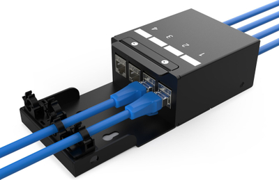 Kuti konsolidimi rrjeti Digitus, 4 porta Keystone RJ45, metalike, gri