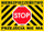 Shenjë paralajmëruese ANRO Danger Stop No Passage, 250x350mm, e bardhë me të kuqe