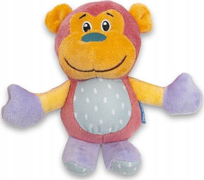 Lodër varëse për karrocë Baby Mix prej pelushi me zile, hipopotam edhe majmun, shumëngjyrëshe