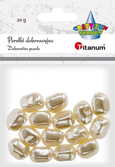 Rruaza zbukuruese Titanum Pearls, 12x12 mm, 20 g, shumëngjyrëshe