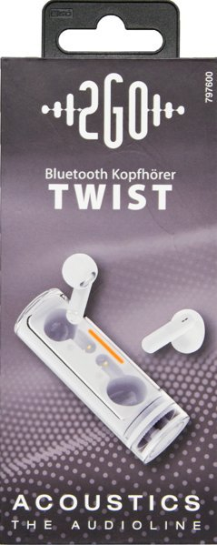 Kufje Bluetooth 2GO Acoustic Twist, True Wireless Stereo, të zeza