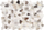 Tapet lëkurë VARTO Cowhide Area Rug, 140 x 200 cm, lëkurë natyrale, gri‑bezhë