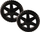 Rrota zëvendësuese për karrocë, 16 cm, set 2 copë, të zeza