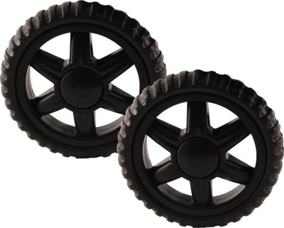 Rrota zëvendësuese për karrocë, 16 cm, set 2 copë, të zeza