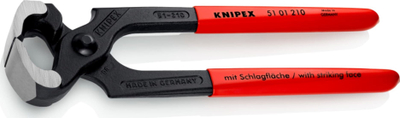 Pincë marangozësh Knipex 51 01 210, 210mm, me kokë çekiçi, e kuqe