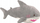 Lodër pelushi LeanToys Shark, peshkaqen, 40cm, gri