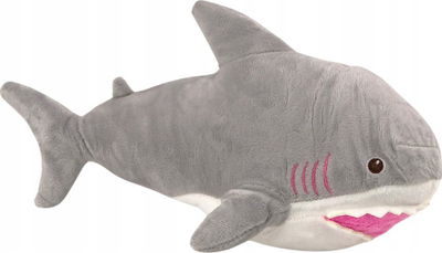 Lodër pelushi LeanToys Shark, peshkaqen, 40cm, gri