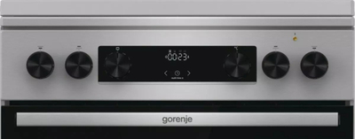 Shporet me gaz dhe furrë elektrike Gorenje G600 GKS6C71XF, 4 vatra, 71L, inox