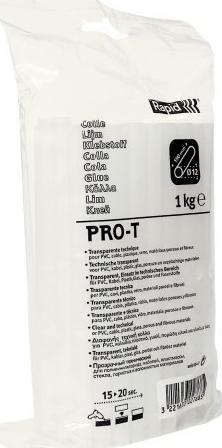 Лепливи стапчиња Rapid PRO-T, професионални за ПВЦ и кабли, 12 mm, транспарентни
