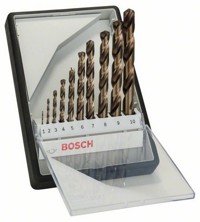 Set spiralësh metali Bosch Robust Line HSS Co 2607019925, 10 copë, 1–10 mm