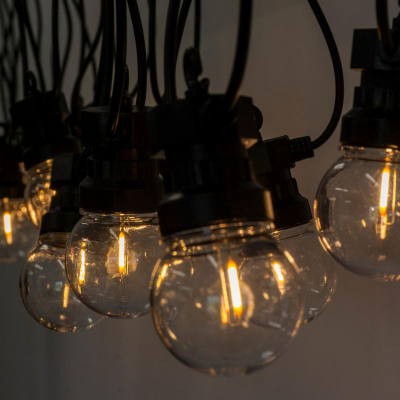 Varg dritash LED Party Lights, 12.5 m, 20 llamba, dritë e ngrohtë