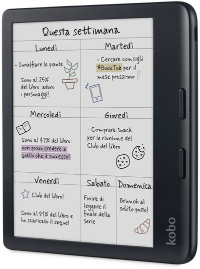 Lexues elektronik Kobo Libra Colour, bashkë me Stylus 2, ekran me ngjyra, i zi