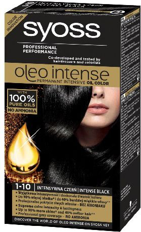 Боја за коса Syoss Oleo Intense, 1-10, црна