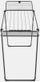 Varesë tharëse Brabantia HangOn Drying Rack Too, 18m, prej çeliku, e zezë mat
