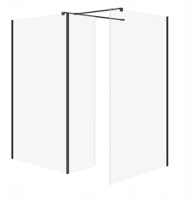 Set dushi walk in Cersanit Mille B803, xham 200cm, 100x90cm, i zi matt