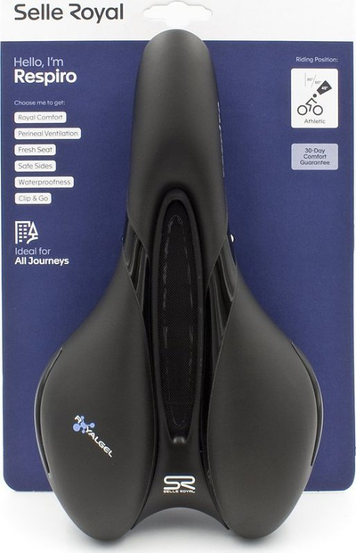 Shalë biçiklete Selle Royal Respiro Soft Athletic, gel, unisex, e zezë