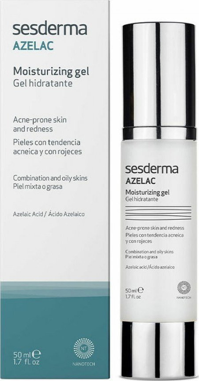 Xhel hidratues Sesderma Azelac, 50ml, për lëkurë me akne dhe rozace