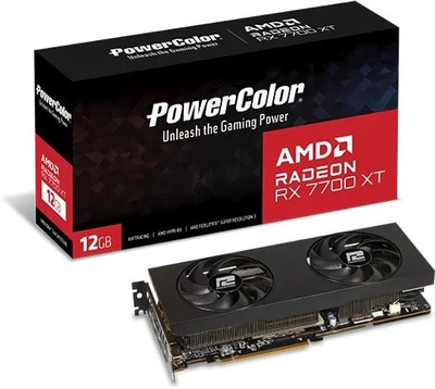 Kartë grafike PowerColor AMD Radeon RX 7700 XT, 12GB, GDDR6, e zezë