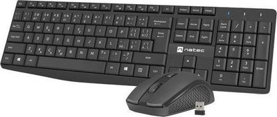 Set tastjere edhe mi pa tela Natec Squid NZB-1990, wireless, i zi