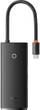 Adapter USB C BASEUS WKQX050001, 6 në 1, HDMI USB 3.0 SD TF, i zi