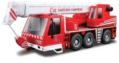 Метална играчка кран Bburago Emergency Force, размер 1:50, жолта
