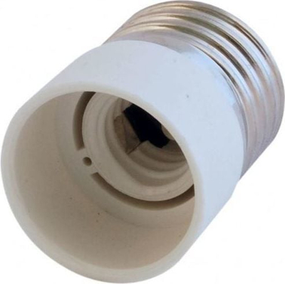 Adapter llampash GTV AE-E27E14-00, E27 në E14, 220-240V, i bardhë