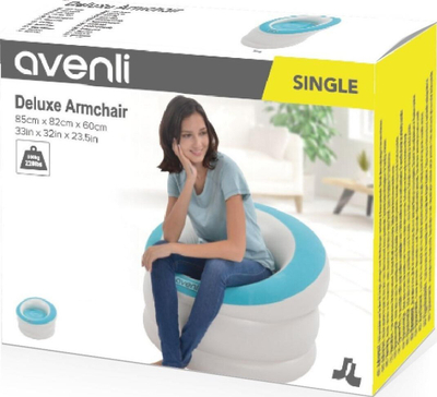 Karrige e fryrë Avenli 27498, PVC rezistent, ngarkesë deri 100kg, blu e bardhë