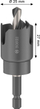 Sharrë rrethore Bosch 2608594490, 25 mm, për dru dhe drywall, gri