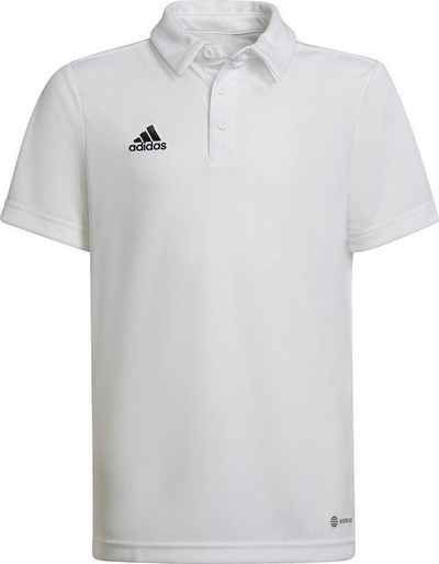 Bluzë polo për kalama adidas Entrada 22 Jr HC5059, AeroReady, 100% poliester i ricikluar, e bardhë