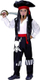 Kostum pirati Godan Pirate Captain, për kalamaj 120/130 cm, set i plotë, shumëngjyrësh