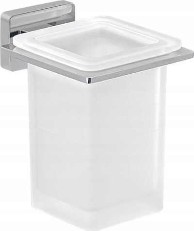 Gotë për furça dhëmbësh Gedy Atena 4410, qelq satin, krom, transparente