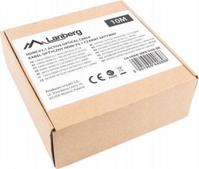 Kabllo HDMI Lanberg CA-HDMI-30FB-0100-BK, 10 m, 48 Gbit/s, e zezë