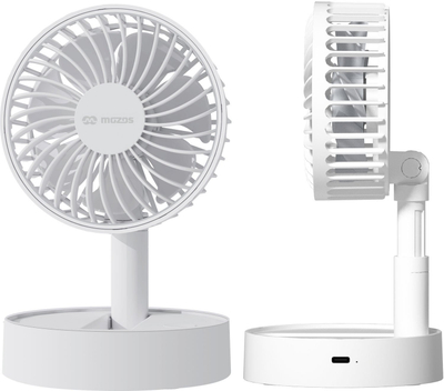 Ventilator pa tela Mozos F32, bateri 2500 mAh, 3 shpejtësi, i bardhë