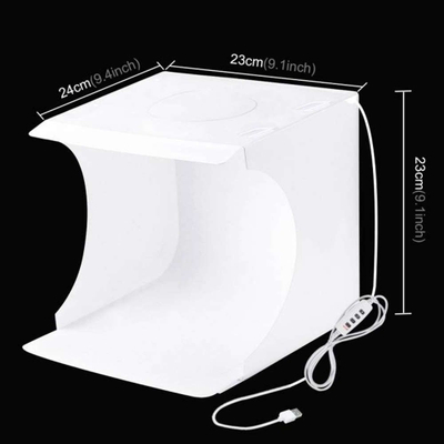 Tendë fotografike Puluz PU5032G, 30x30x30 cm, me drita LED, e bardhë